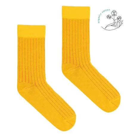 Organic Yellow Socks with elestane